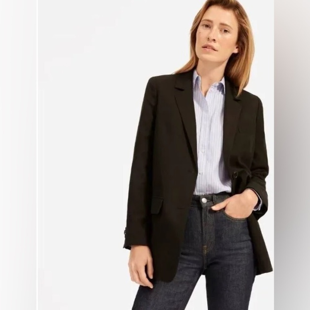 Everlane Oversized Linen-Cotton Blazer